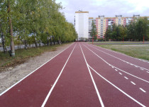Ремонт беговой дорожки на спортивной площадке МБОУ Школа № 43