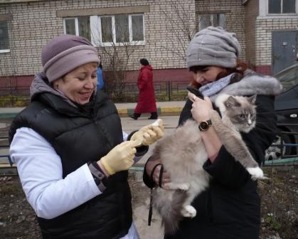 Вакцинация домашних животных проходит в Приокском районе