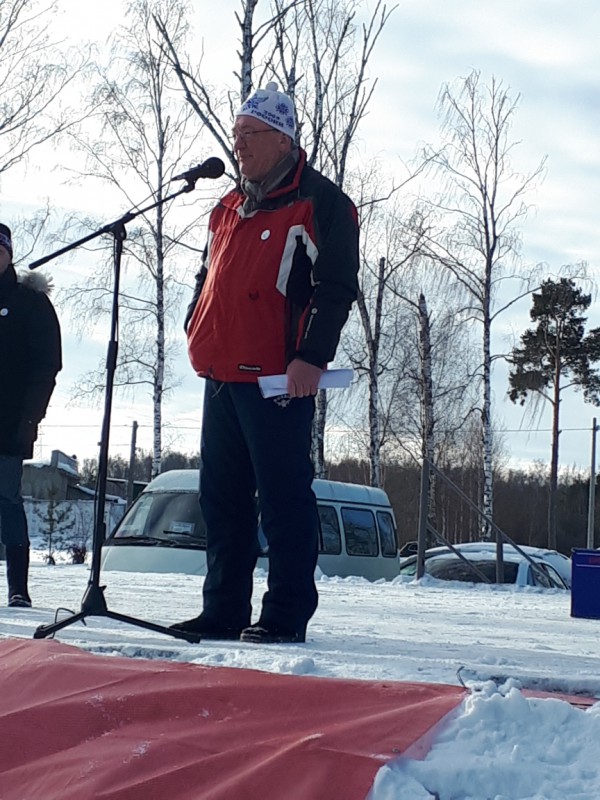 Николай Сатаев приветствовал участников открытого первенства ГЖД по лыжным гонкам «Лыжня Сортировки»