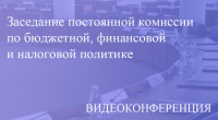 Прямая трансляция заседания постоянной комиссии по бюджетной, финансовой и налоговой политике 28.07.2020