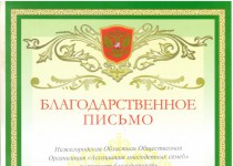 Юрий Ерофеев получил благодарность за помощь многодетным семьям Московского района