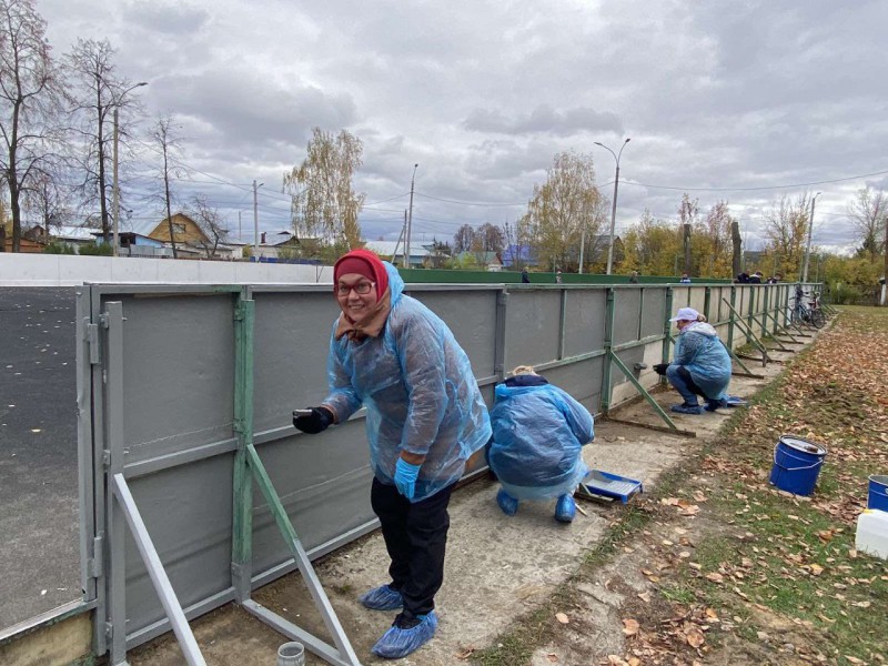 В поселке Новое Доскино прошел субботник