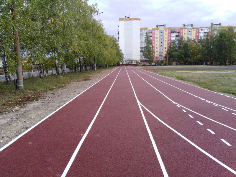 Ремонт беговой дорожки на спортивной площадке МБОУ Школа № 43