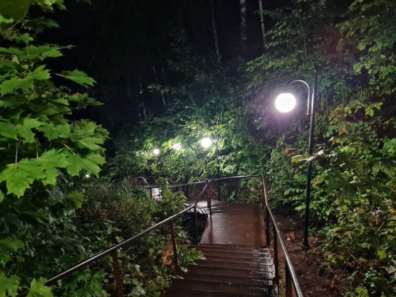 Устройство сетей наружного освещения лестницы и пешеходной дорожки от улицы Родионова 136 к частному сектору «Слобода Печеры»